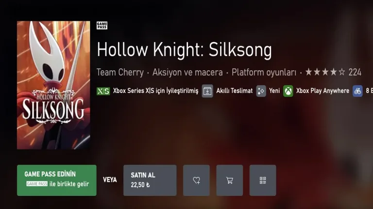 Hollow Knight: Silksong fiyatı 22 TL oldu